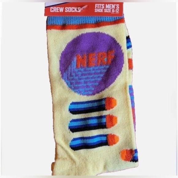 - NWT Nerf Toy Novelty Crew Socks - Picture 5 of 16